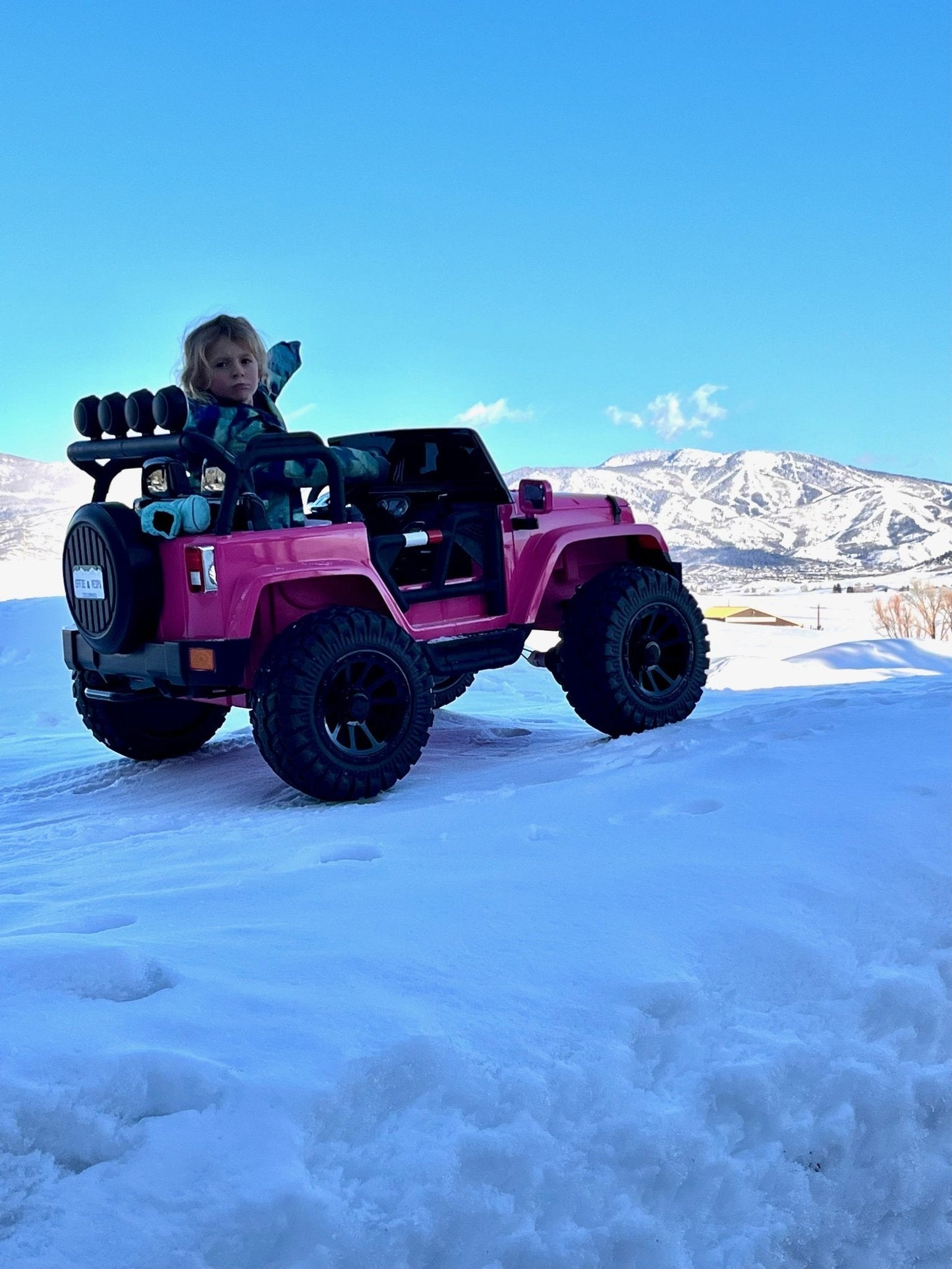 Magic Cars 24 Volt 2 Seater 4x4 Electric Ride On Jeep Style Rubber Tires Fully Loaded Truck UTV ATV For Kids Wireless Parental Control