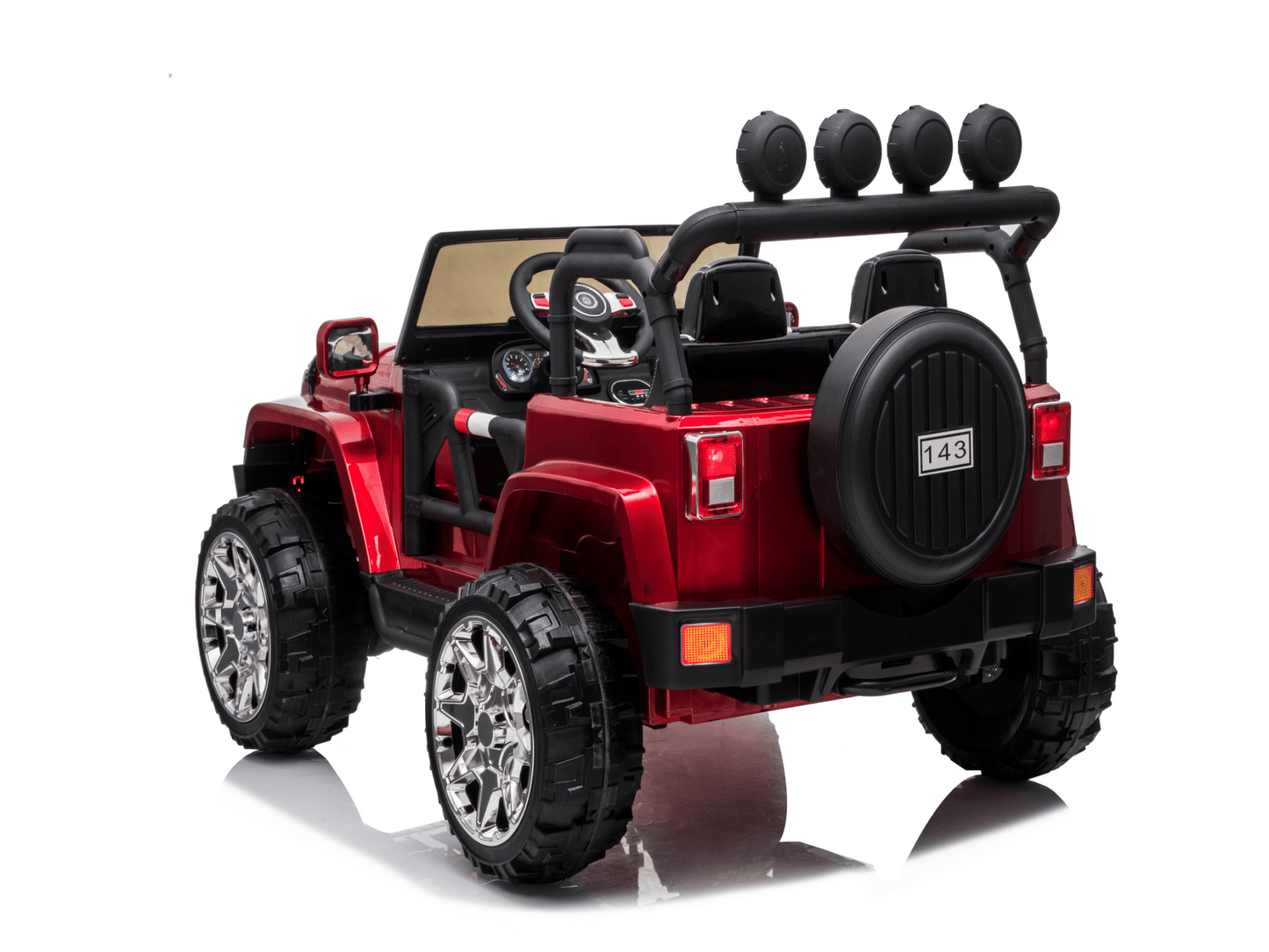 Magic Cars 24 Volt 2 Seater 4x4 Electric Ride On Jeep Style Rubber Tires Fully Loaded Truck UTV ATV For Kids Wireless Parental Control