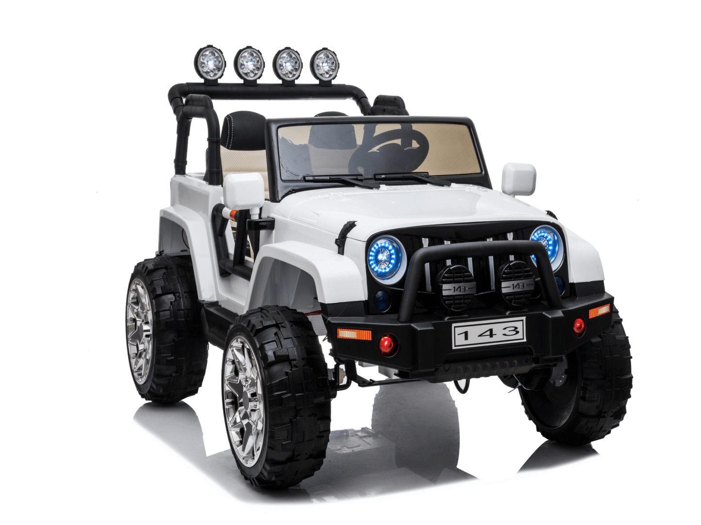 Magic Cars 24 Volt 2 Seater 4x4 Electric Ride On Jeep Style Rubber Tires Fully Loaded Truck UTV ATV For Kids Wireless Parental Control