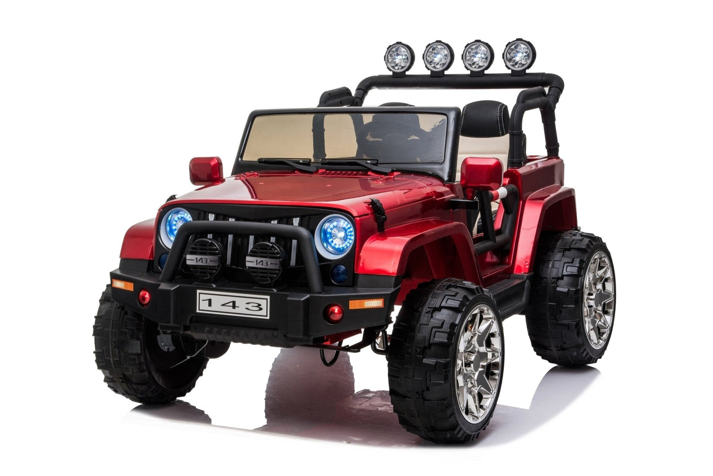 Magic Cars 24 Volt 2 Seater 4x4 Electric Ride On Jeep Style Rubber Tires Fully Loaded Truck UTV ATV For Kids Wireless Parental Control