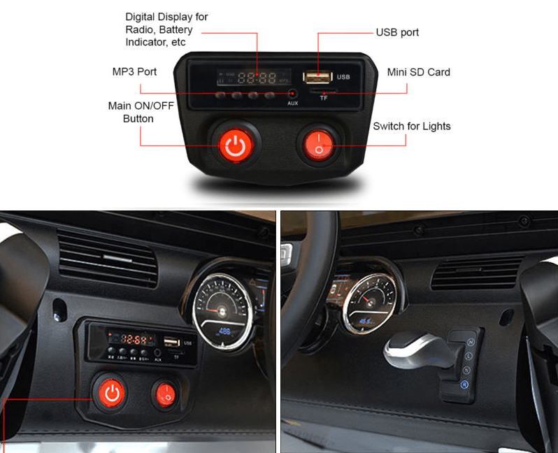 Magic Cars Jeep Style Ride On Electric Truck For Children Wireless Parental Control