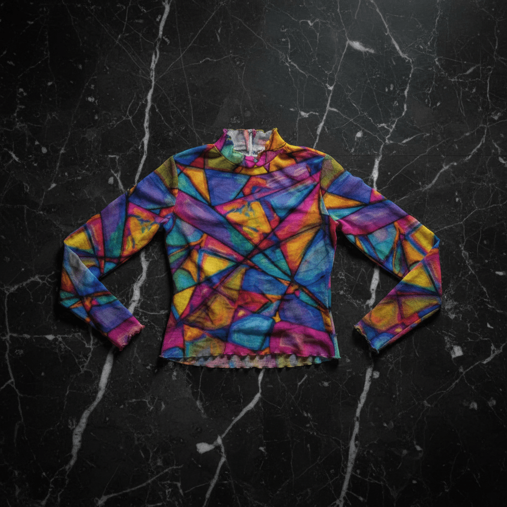 Magnetic Maiden AOP Mesh Top | Ethereal Long Sleeve Women's