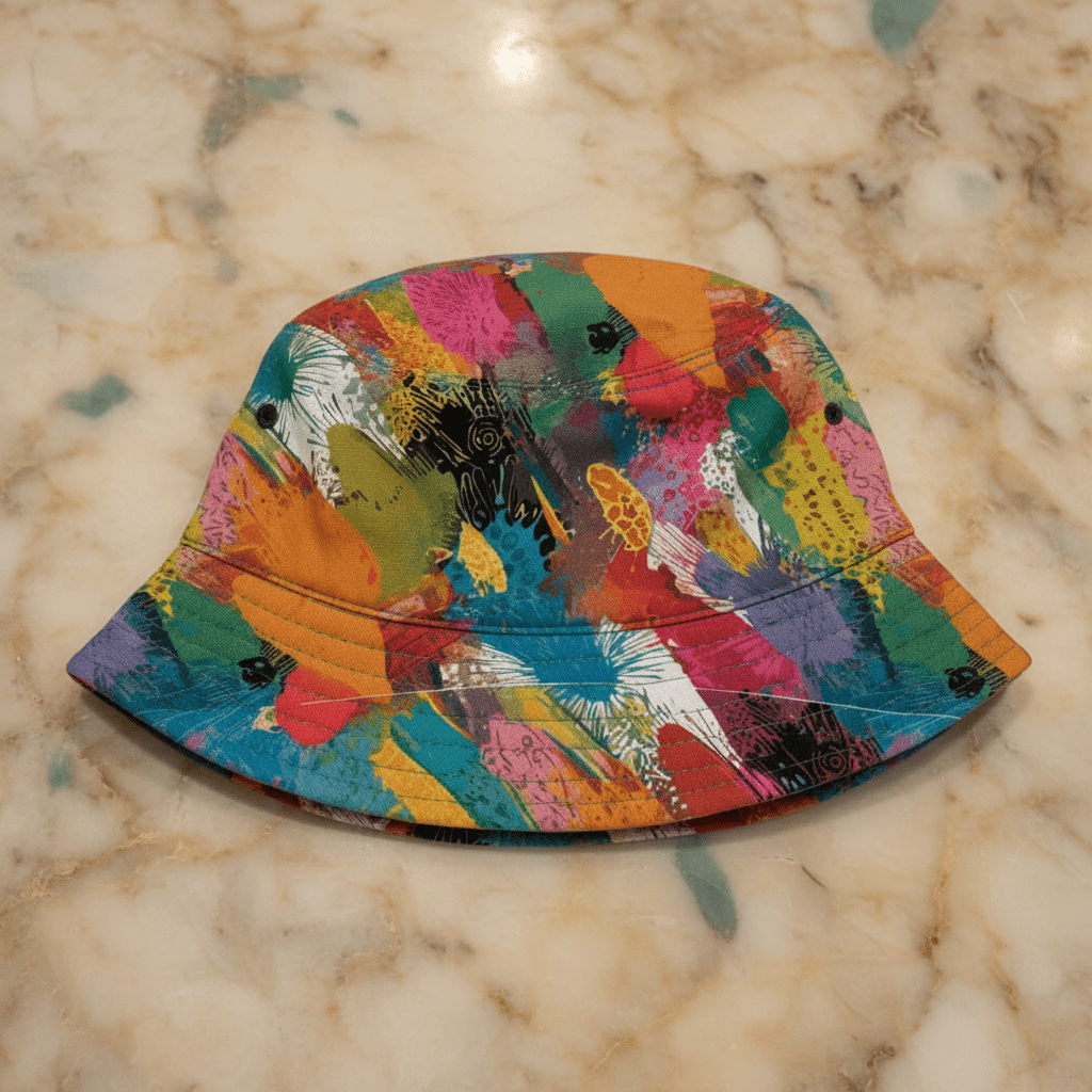 Main Character AOP Adult Bucket Hat | Full-Panel Zero-Blank-Space Sublimation Print — One-Size Festival, Beach & Statement Summer Headwear