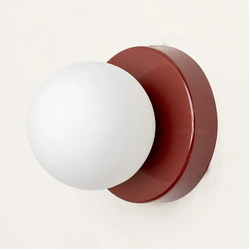 Wall Sconce Globe Light Dimmable Hardwired Indoor Pearl Finish