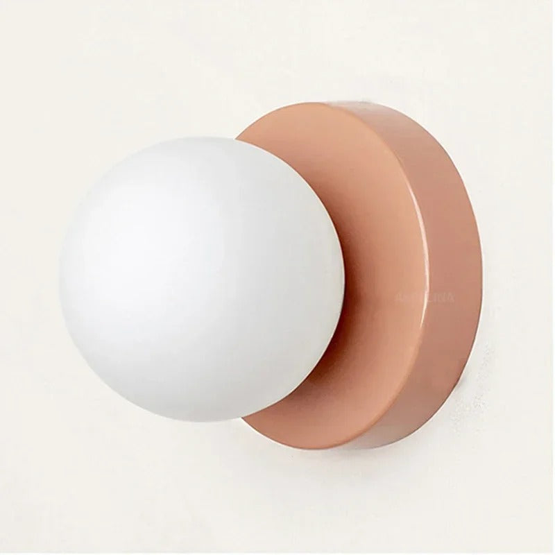 Wall Sconce Globe Light Dimmable Hardwired Indoor Pearl Finish