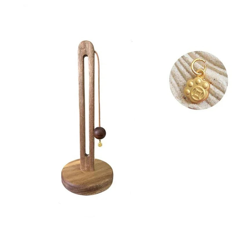 Paper Roll Holder Freestanding Natural Finish with Anti Slip Base