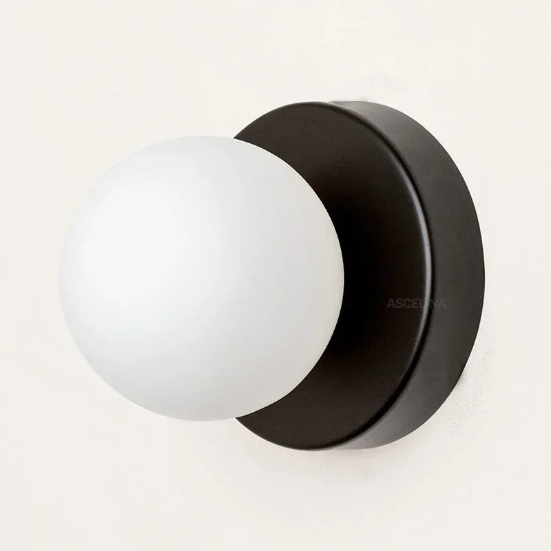 Wall Sconce Globe Light Dimmable Hardwired Indoor Pearl Finish