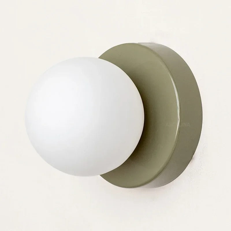 Wall Sconce Globe Light Dimmable Hardwired Indoor Pearl Finish