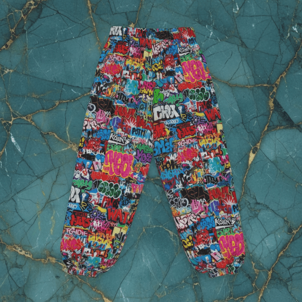 Maximalist AOP Unisex Lantern Pants | Carrot-Cut Tapered Trousers with Elastic Waist — Festival, Floaty Summer & Statement Streetwear Bottoms (XS–3XL)