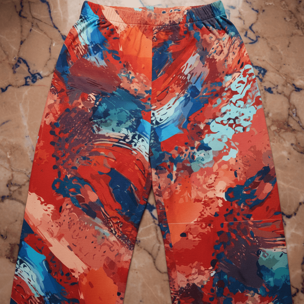 Maximalist Kids Joggers for Mini Self-Expressers — Abstract AOP Lounge Pants, Sensory-Friendly Toddler Wear, Wearable Art for Kids