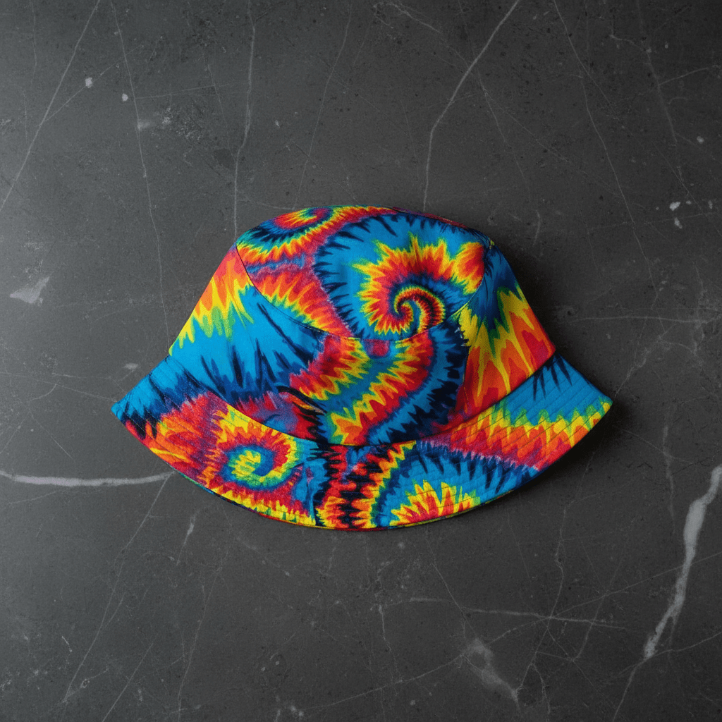 Maximalist Psychedelic Reversible Bucket Hat for Mind-Melting Dressers — Dyles Mavis Abstract AOP Both Sides Printed, Festival UV-Resistant Sun Hat