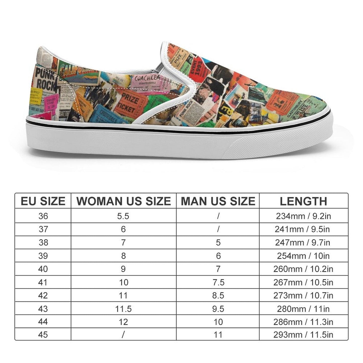 Maximalist Slip-On Shoes for Art-First Dressers — Multipass AOP Canvas Sneakers, Wearable Art Footwear, Unisex Statement Shoes, Streetwear Slip-Ons