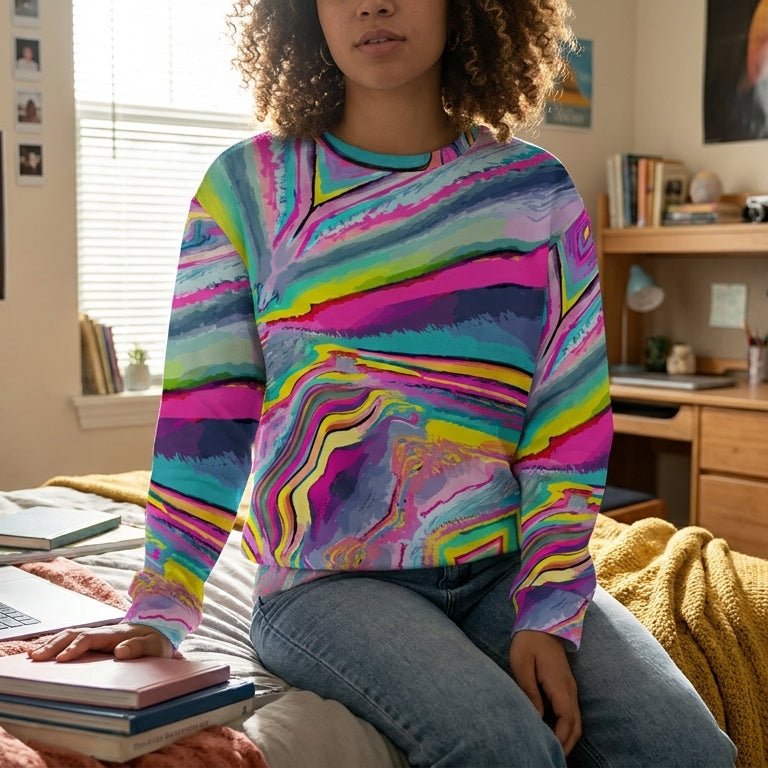 Melted Candy All-Over-Print Unisex Sweatshirt | 100% Cotton 310GSM