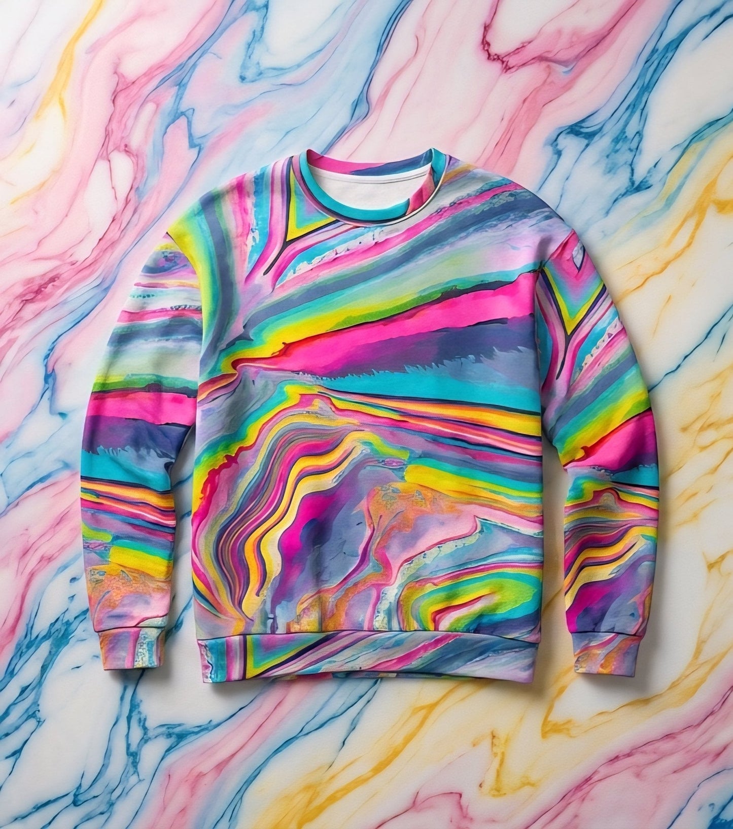 Melted Candy All-Over-Print Unisex Sweatshirt | 100% Cotton 310GSM