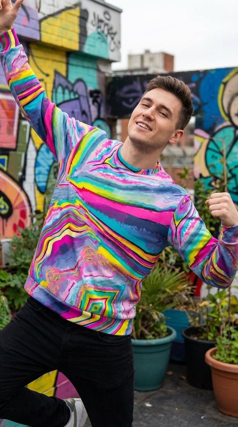 Melted Candy All-Over-Print Unisex Sweatshirt | 100% Cotton 310GSM