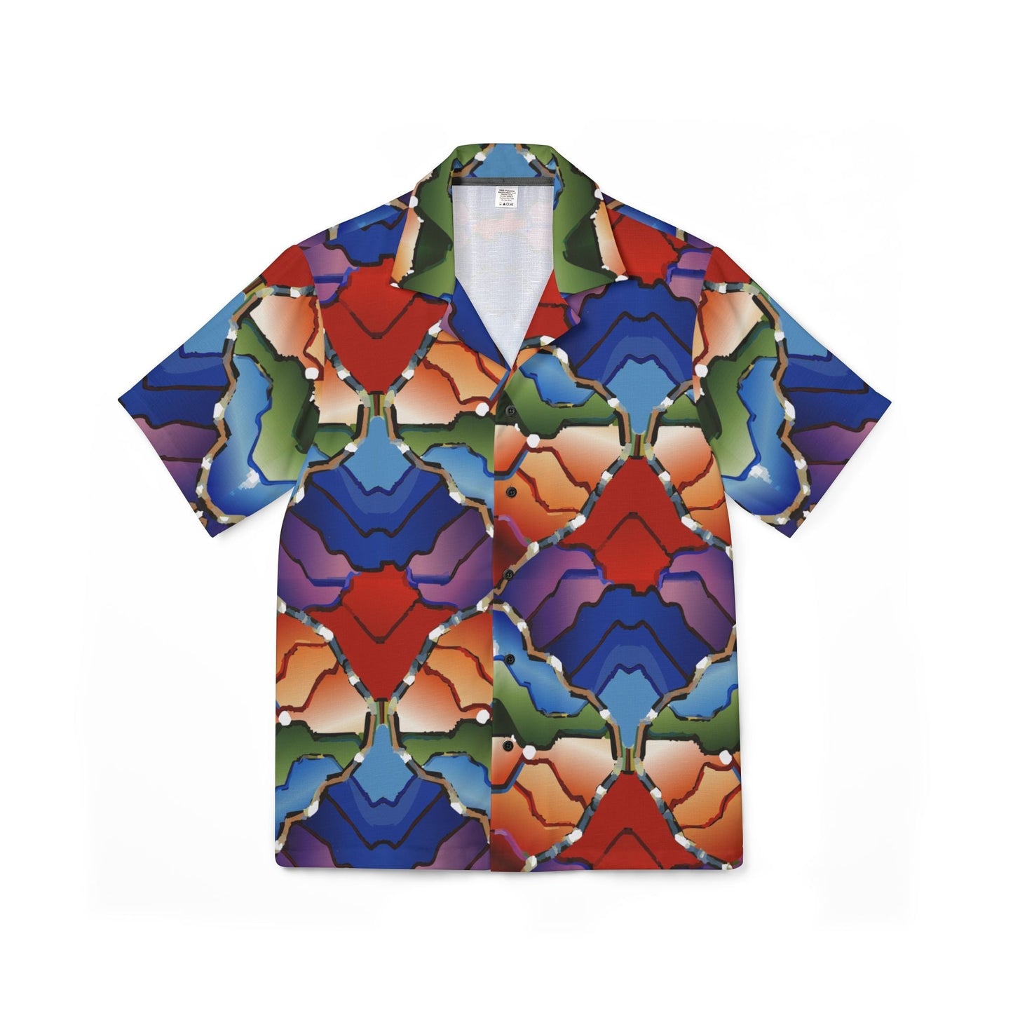 Men's AOP Hawaiian Camp Shirt for Bold Summer Maximalists — All-Over Print Streetwear Button-Up, Festival Resort Statement Top, Assembled in USA