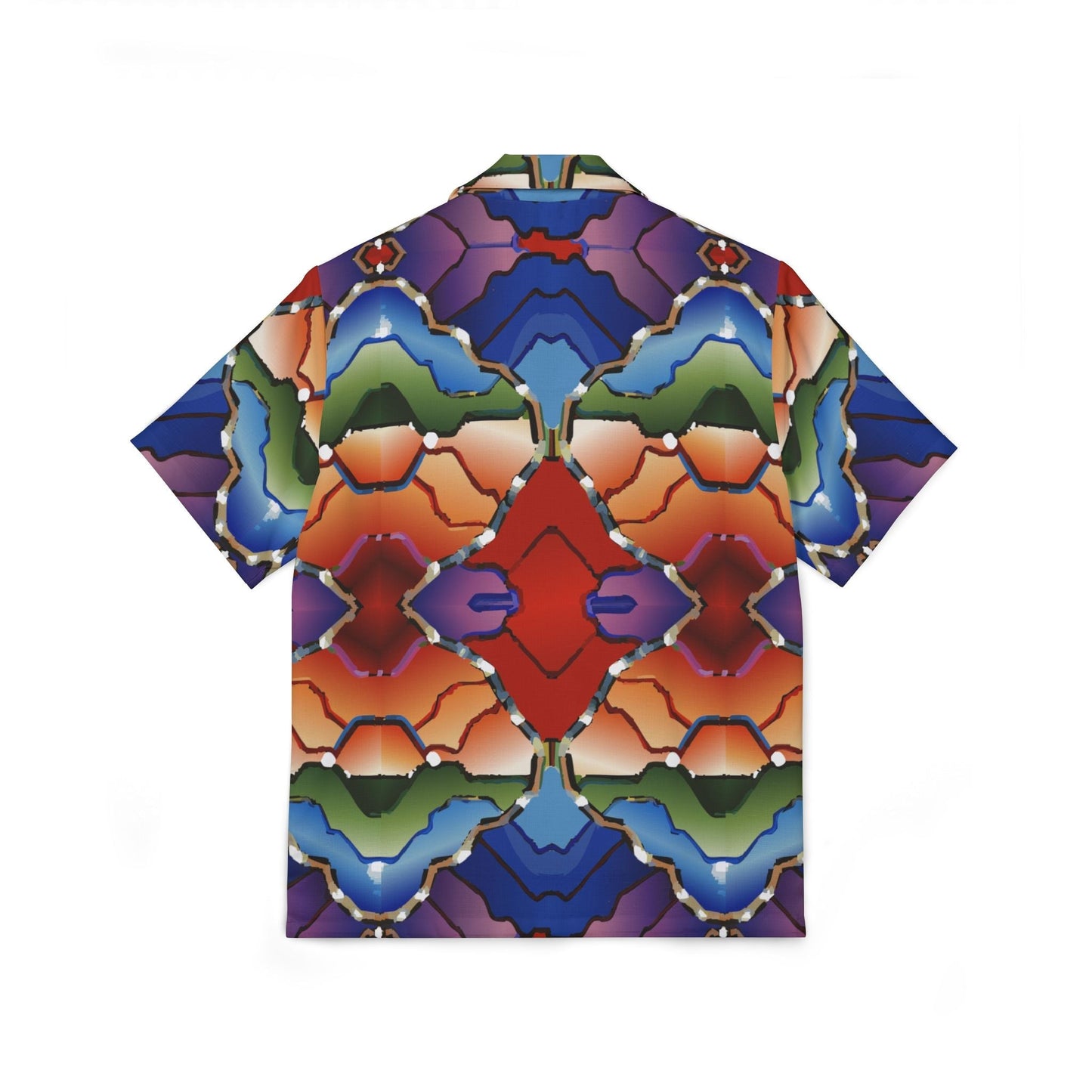 Men's AOP Hawaiian Camp Shirt for Bold Summer Maximalists — All-Over Print Streetwear Button-Up, Festival Resort Statement Top, Assembled in USA