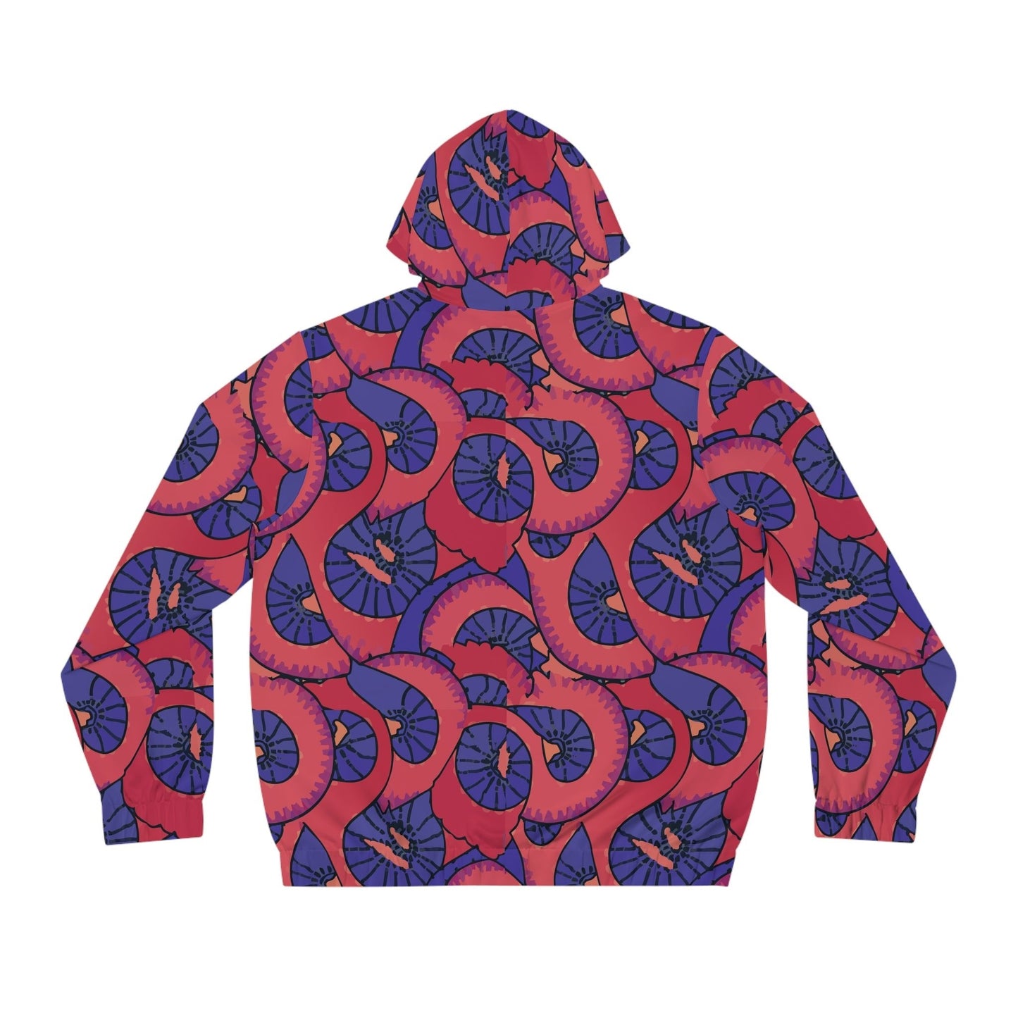 Men's Psychedelic Festival Hoodie — Bold Spiral All-Over Print Full-Zip Rave Jacket | Trippy Streetwear