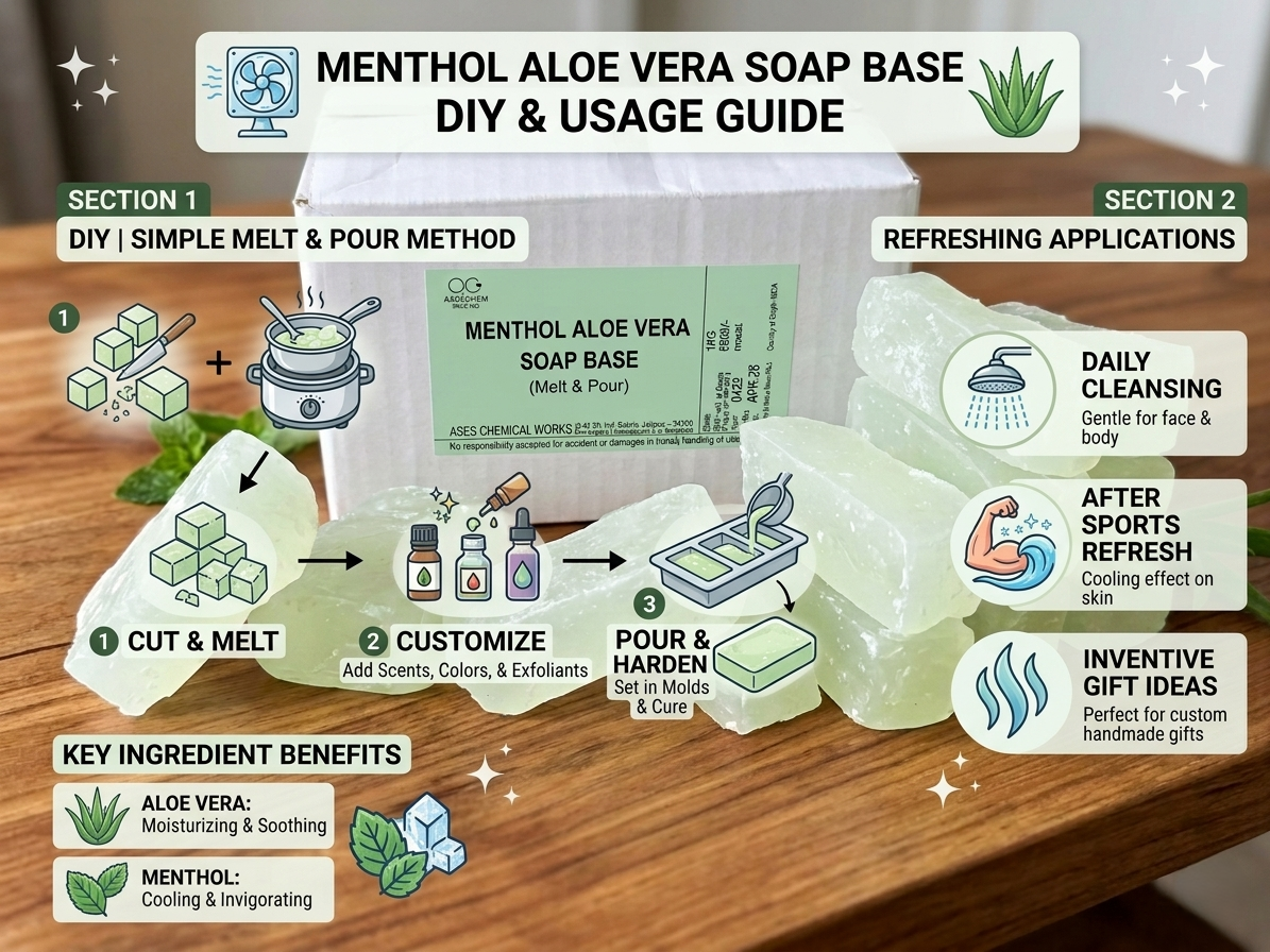 Soap Base Menthol Aloe Vera (Melt and Pour) — Sulphate Free & Paraben Free
