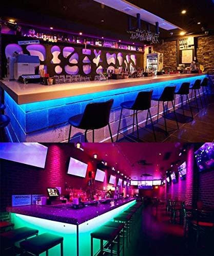 MINGER LED Strip Lights 16.4ft, RGB Color Changing LED Lights for Home, Kitchen, Room, Bedroom, Dorm Room, Bar, with IR Remote Control, 5050 LEDs, DIY Mode