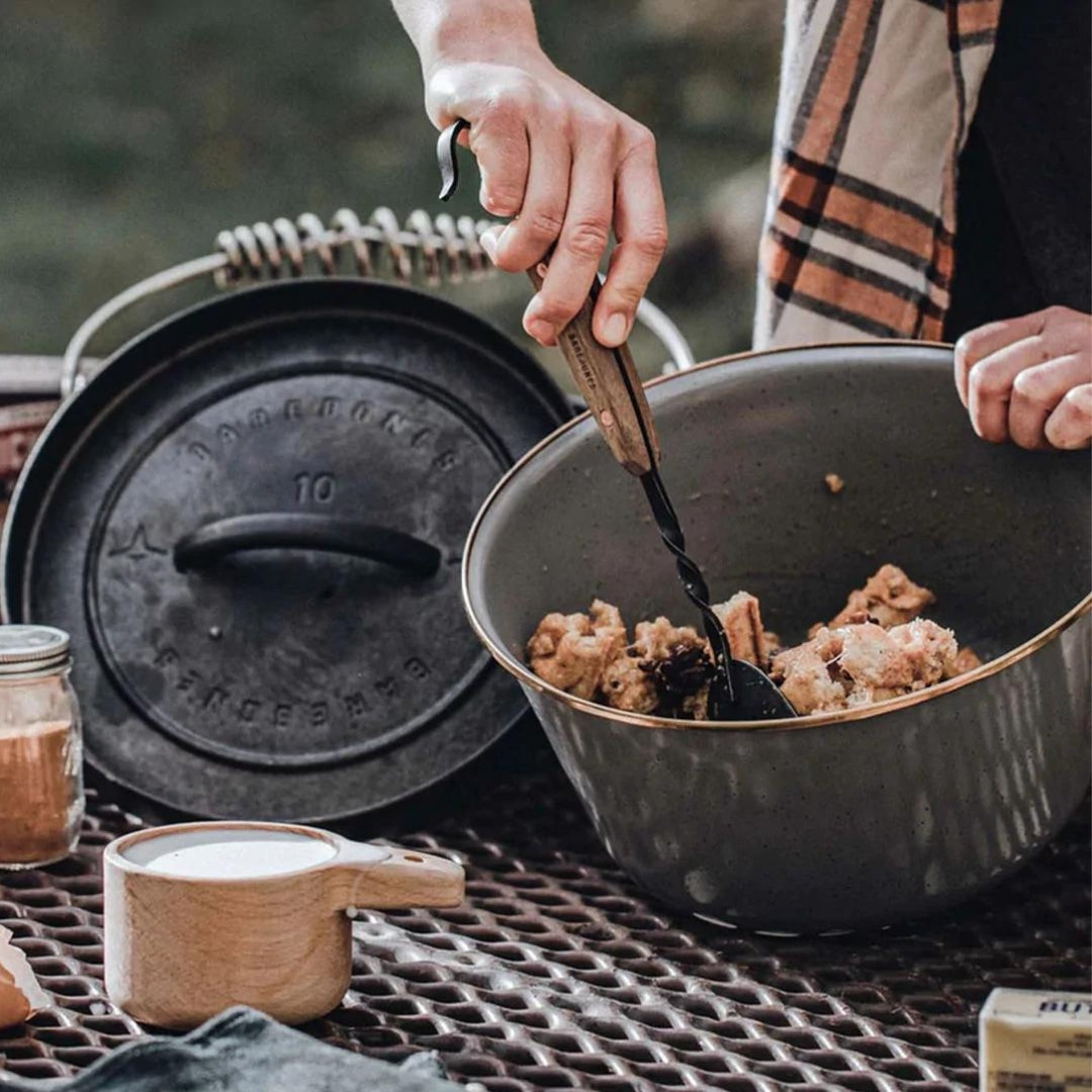 Barebones Enamel Mixing Bowl Slate - Set of 2 (Slate Grey)