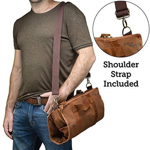 Travel Bartender Kit Bag | Professional 17-piece Copper Bar Tool Set with Stylish Portable Bar Bag and Shoulder Strap for Easy Carry and Storage | Best Rose Gold Travel Bar Set for Cocktail Making