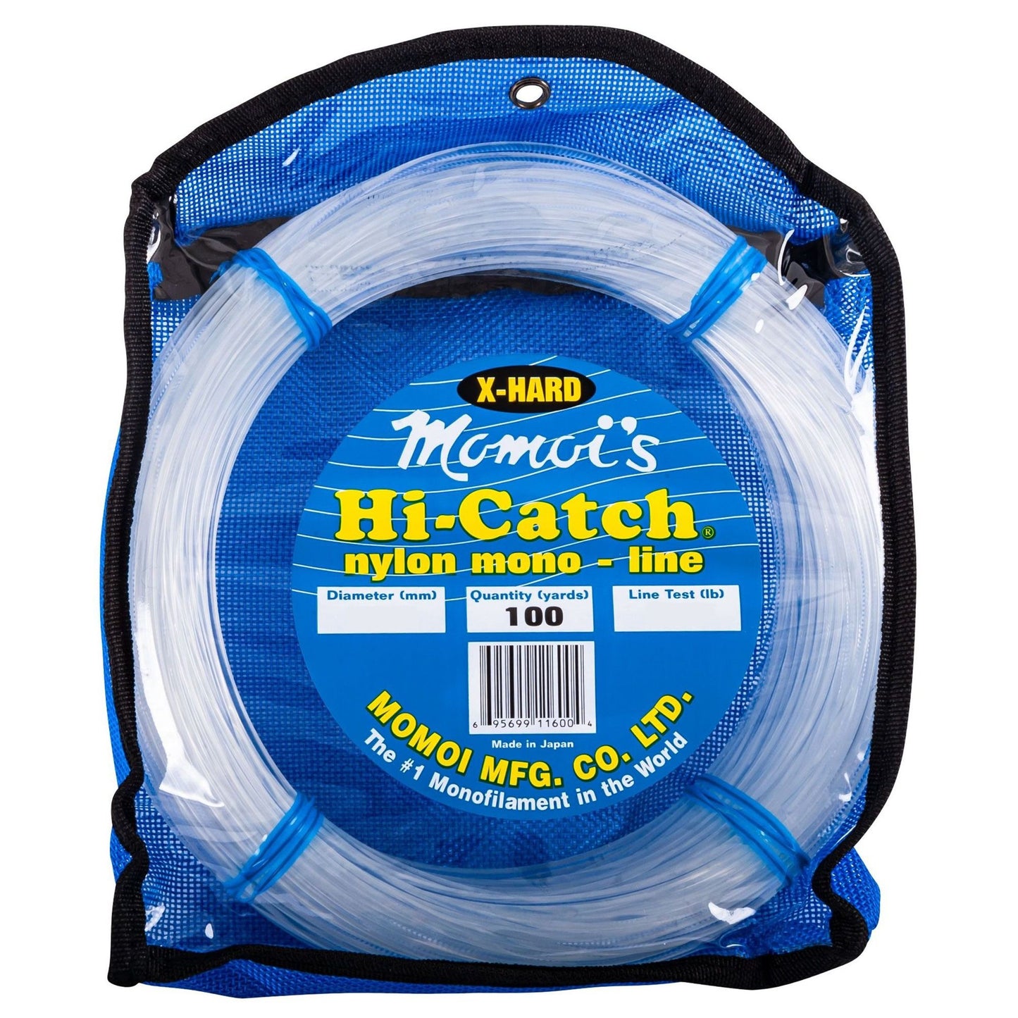 Momoi Hi-Catch Xtra-Hard Monofilament Leader Clear White - 100 yards