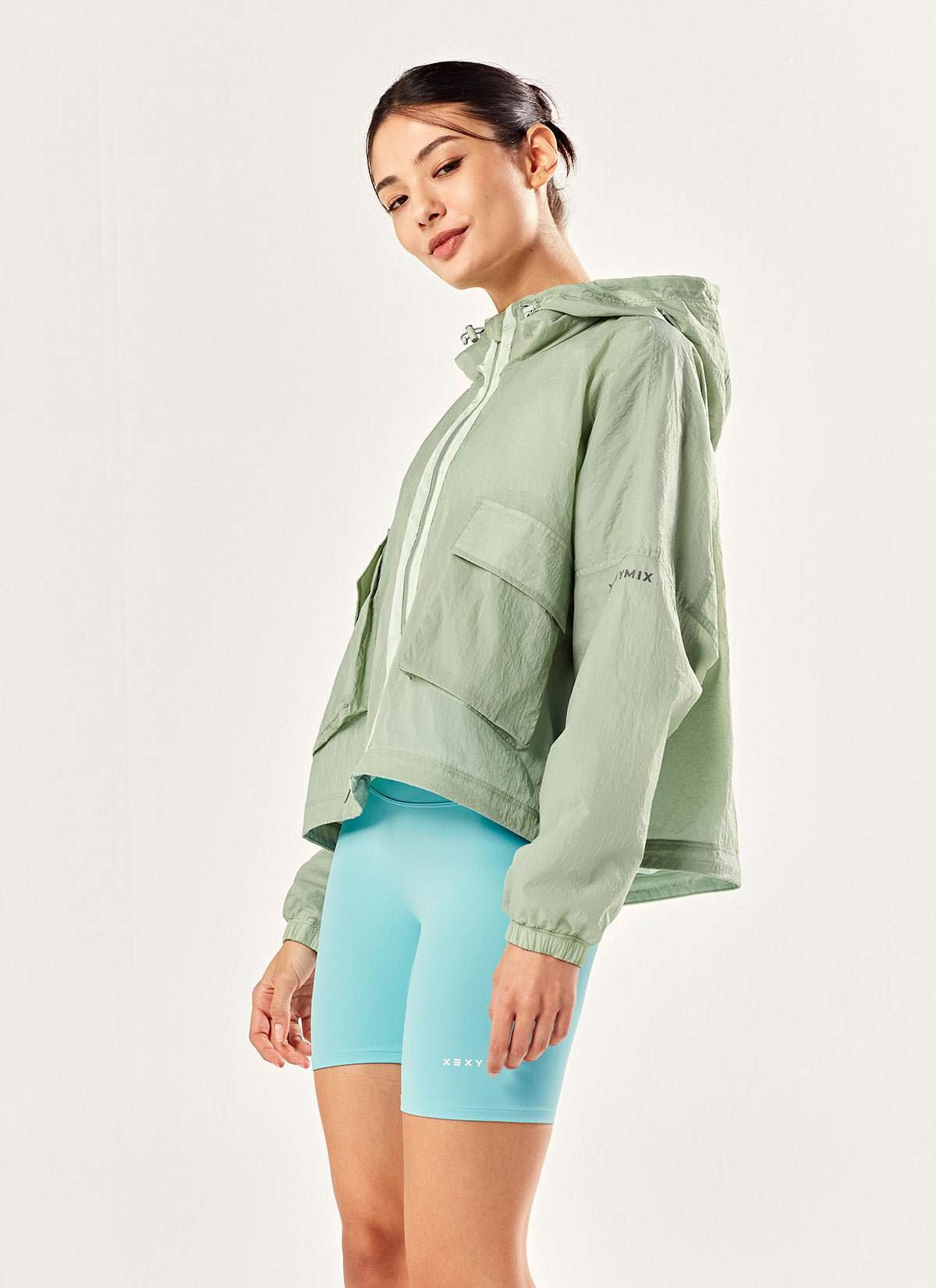Crop Hood 2-Way Windbreaker