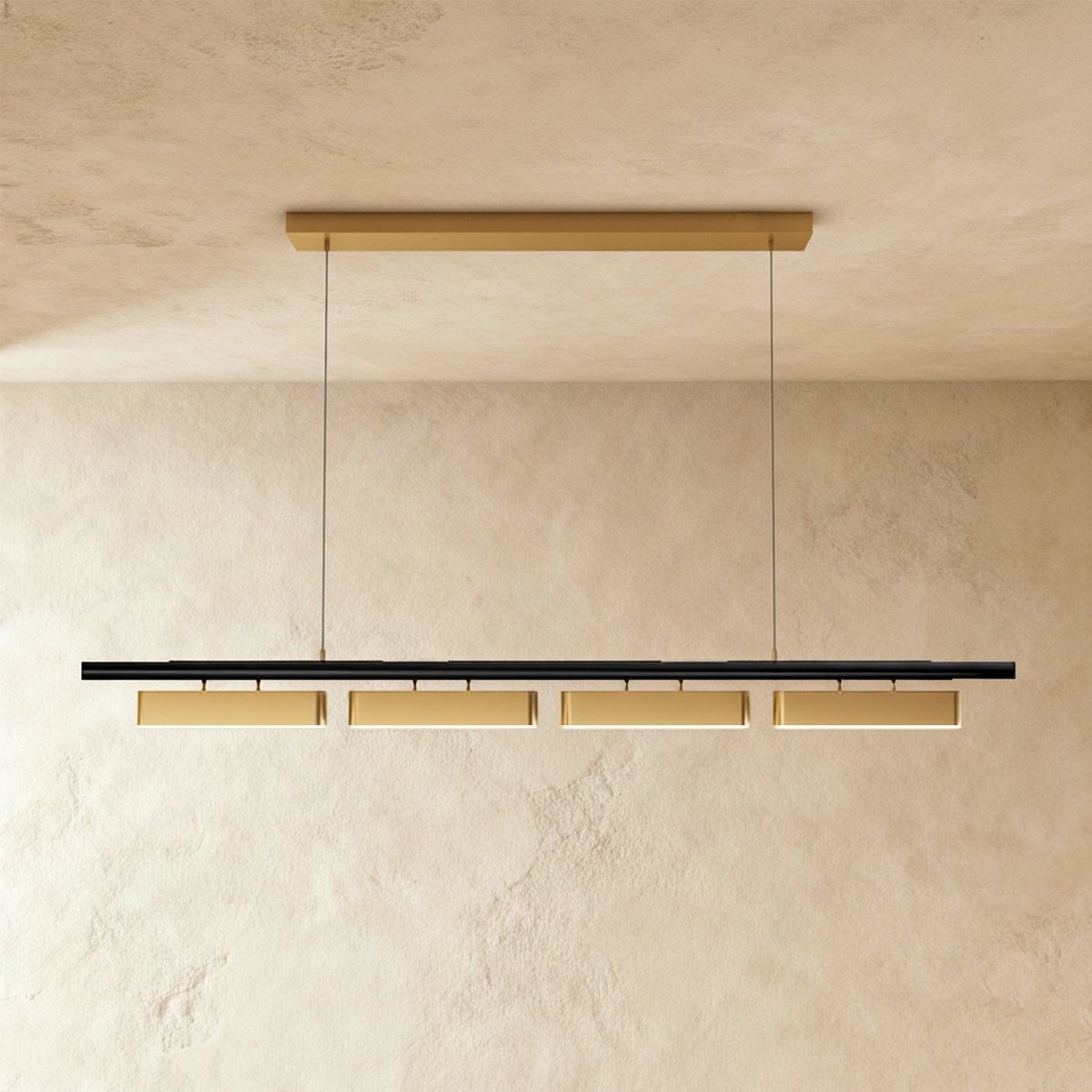Modern Stainless Steel Linear Chandelier With Multi Head Design