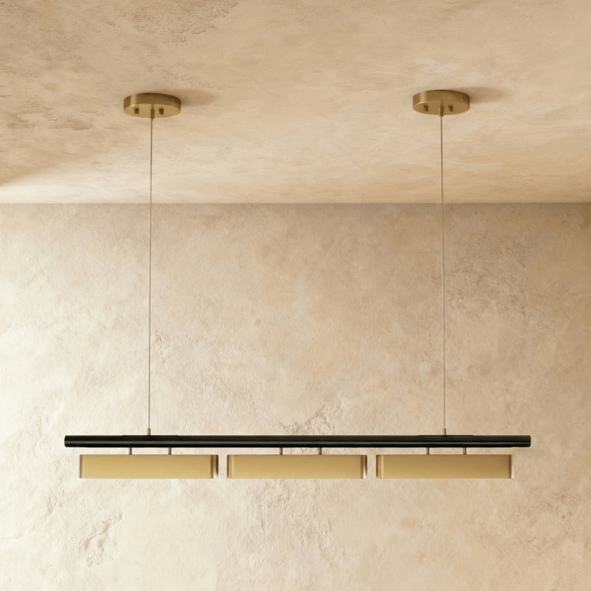 Modern Stainless Steel Linear Chandelier With Multi Head Design