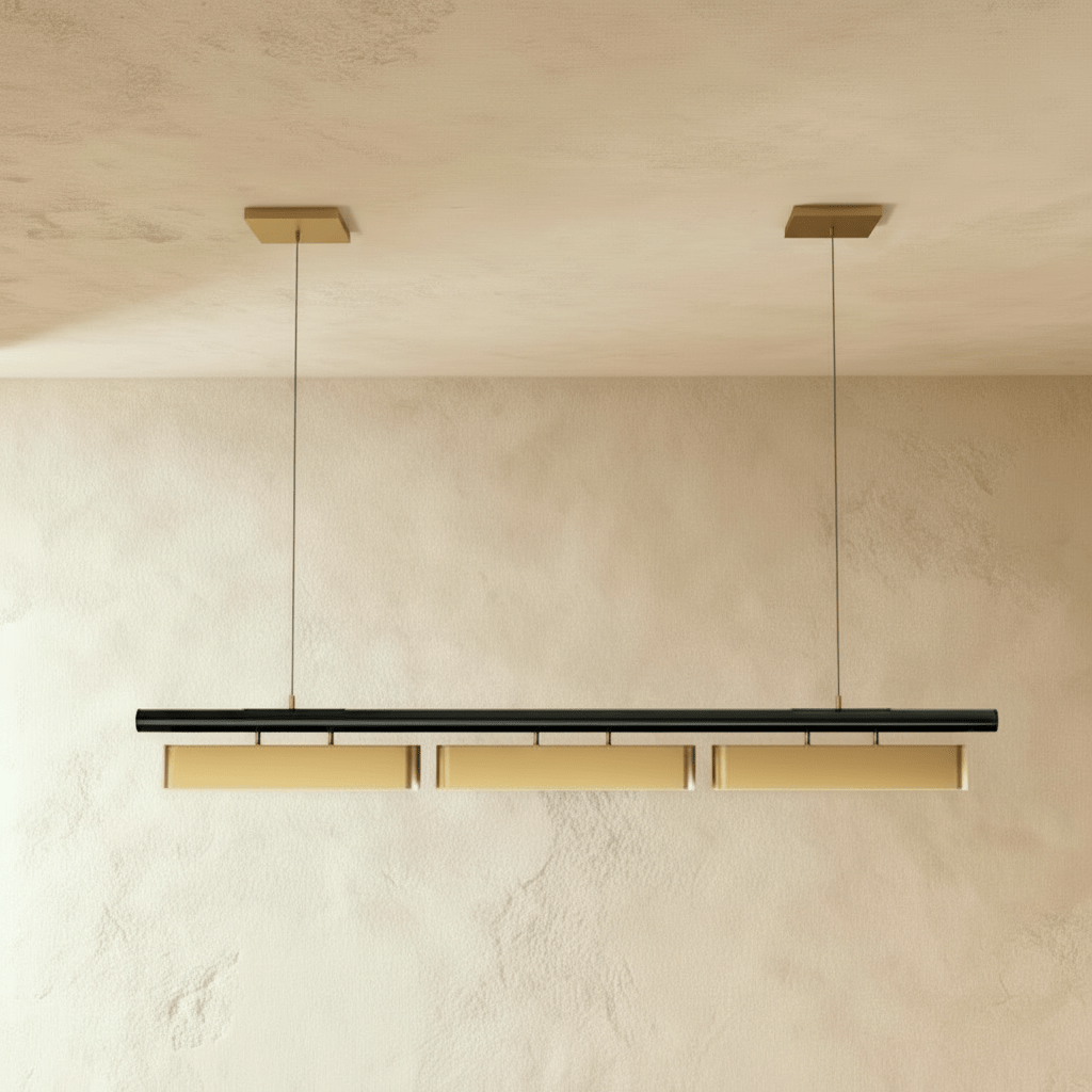Modern Stainless Steel Linear Chandelier With Multi Head Design