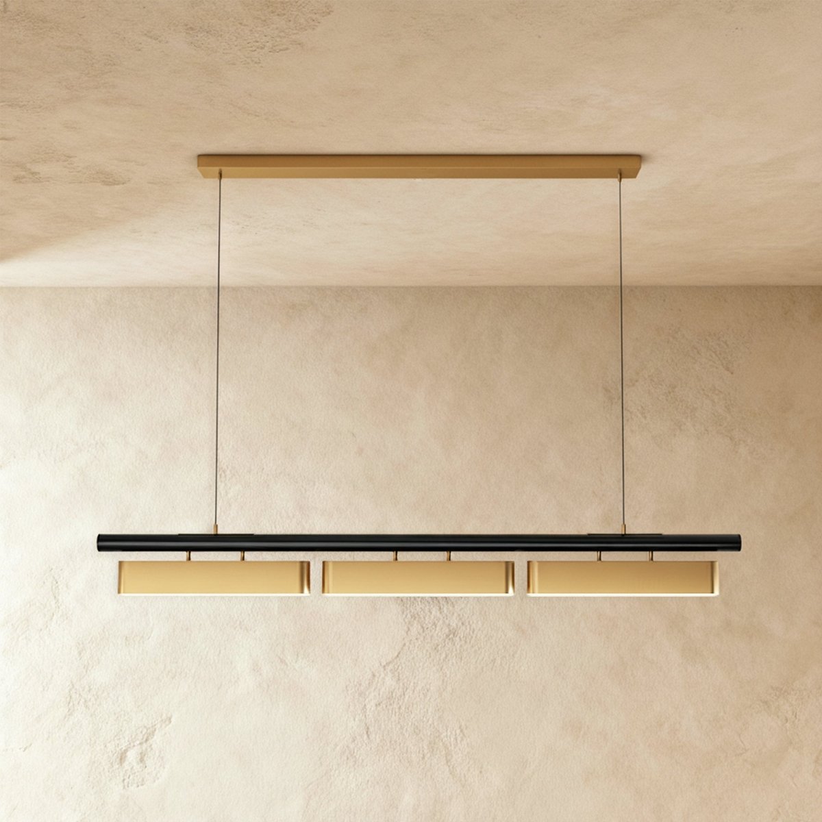 Modern Stainless Steel Linear Chandelier With Multi Head Design