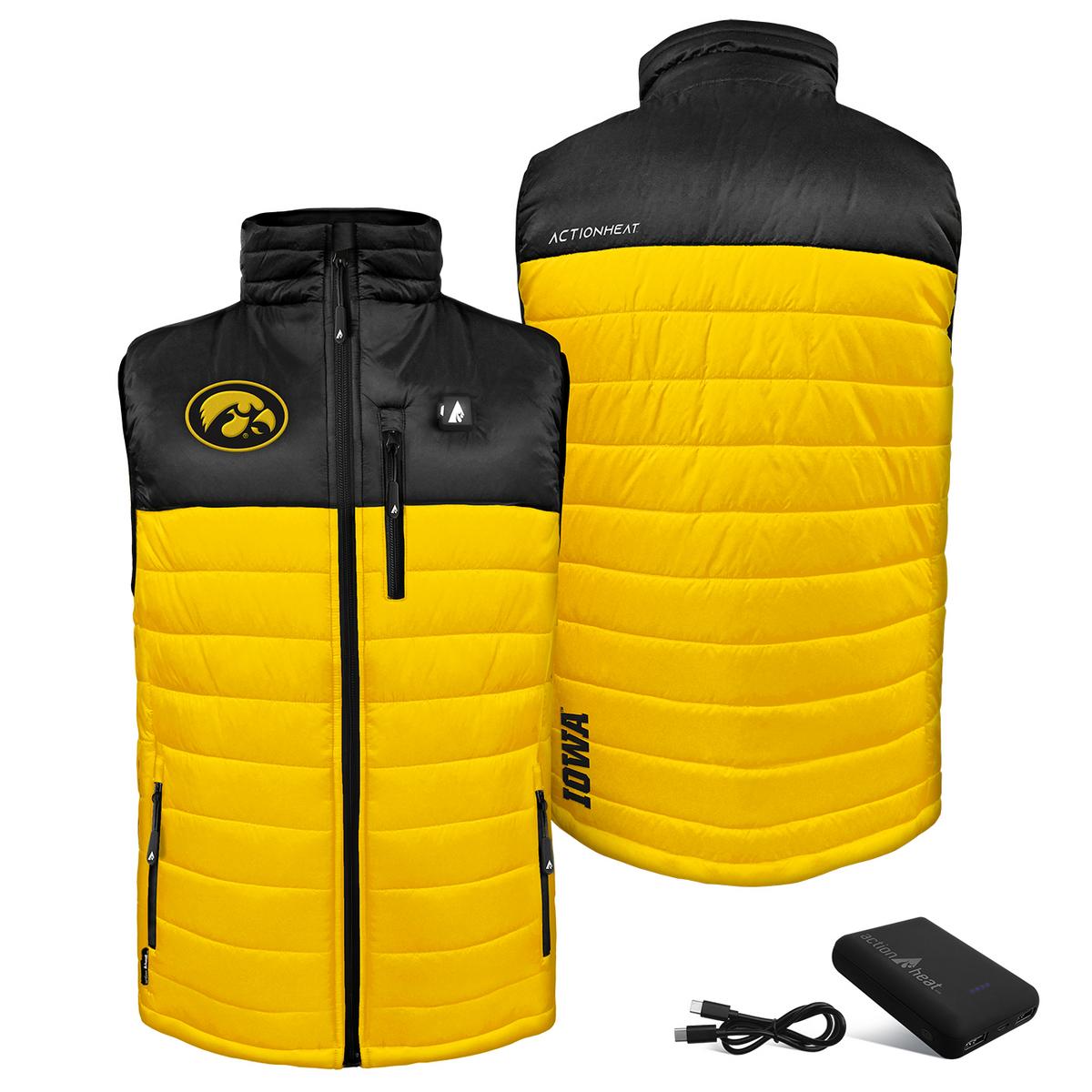ActionHeat Iowa Hawkeyes 5V Men's Colorblock Puffer Battery Heated Vest
