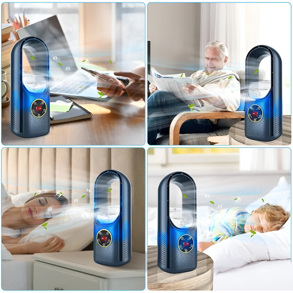 Portable  Bladeless Desktop Air Cooler With Humidifier