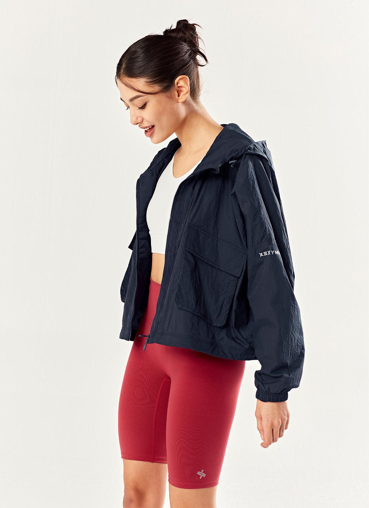 Crop Hood 2-Way Windbreaker