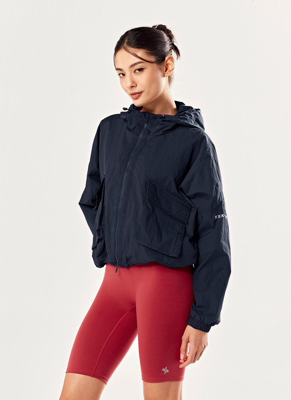 Crop Hood 2-Way Windbreaker
