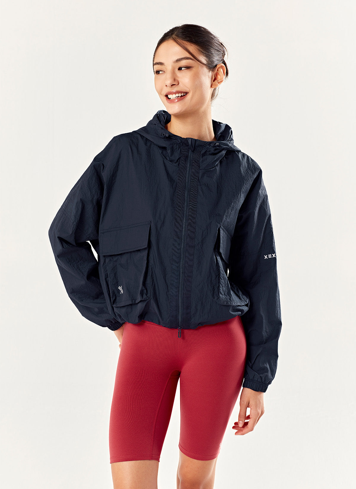 Crop Hood 2-Way Windbreaker