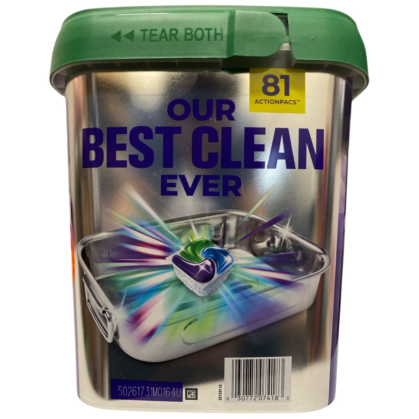 Cascade Platinum Dishwasher Detergent Scent Action Pacs, Fresh Scent, 81ct