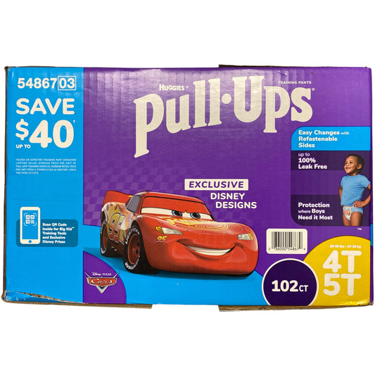 Huggies Pull-Ups Training Pants for Boys, 4T-5T, 102ct