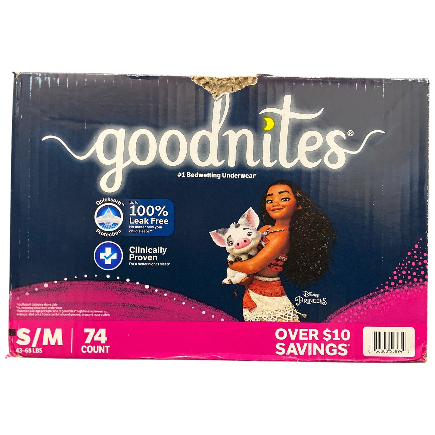 Goodnites Nighttime Bedwetting Underwear for Girls, S/M, 74ct
