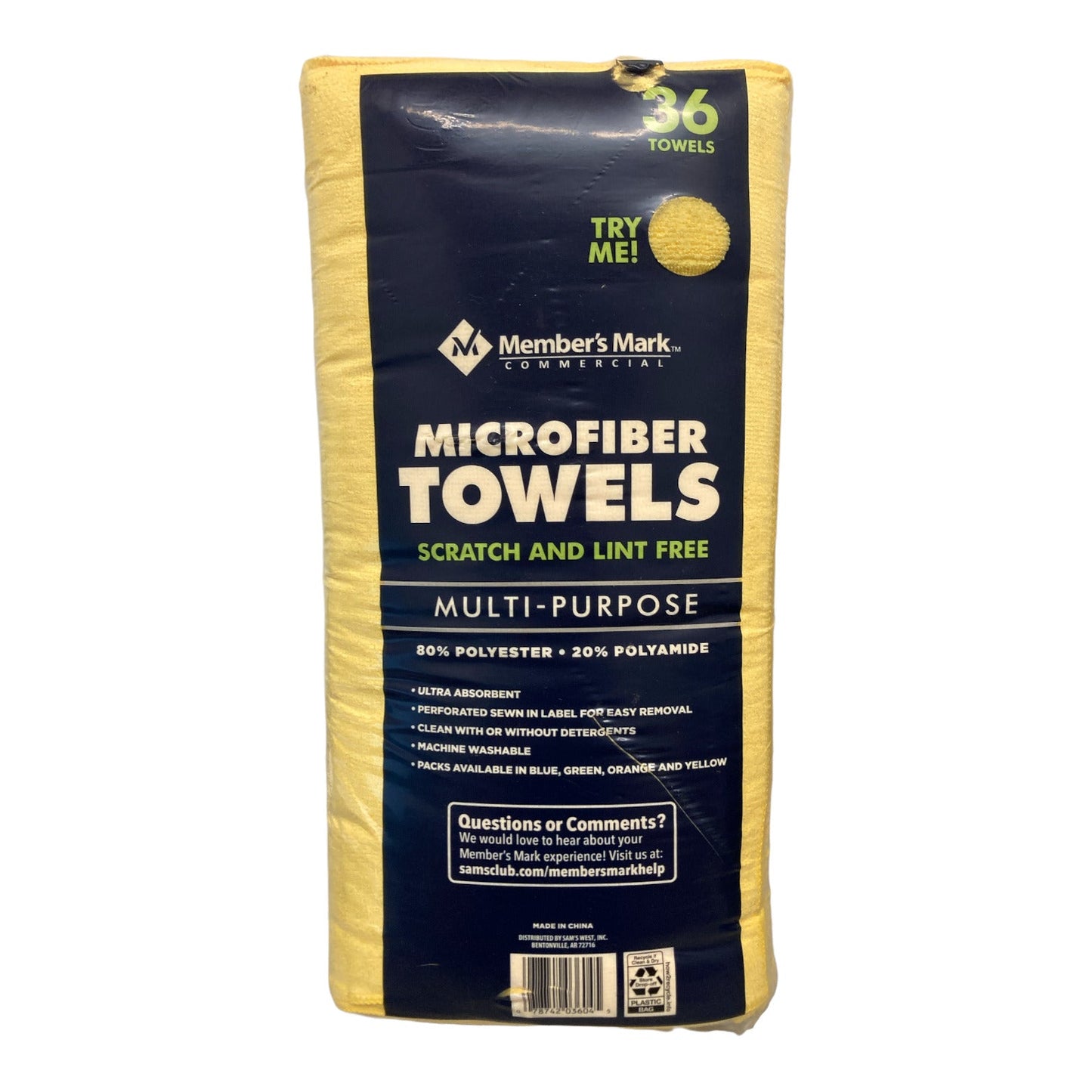 Member's Mark Multi-Purpose Lint & Scratch Free Microfiber Towels 36Pk