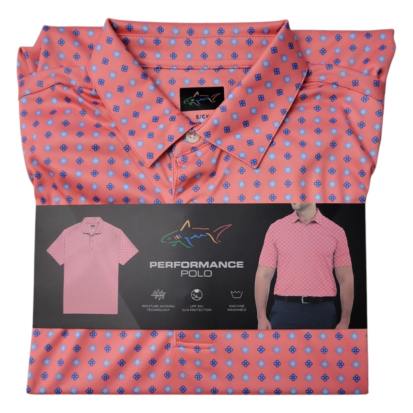 Greg Norman Men's Moisture Wicking Performance Golf Polo