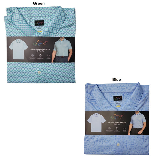 Greg Norman Men's Moisture Wicking Performance Luxe Golf Polo