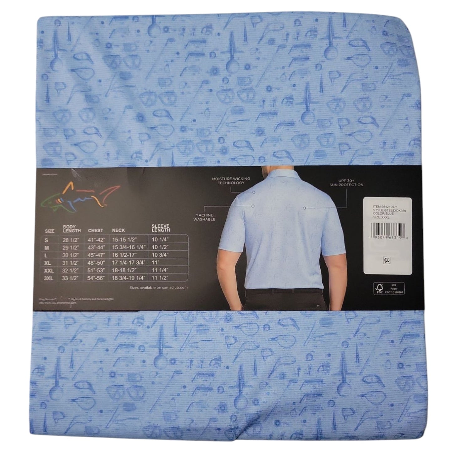 Greg Norman Men's Moisture Wicking Performance Luxe Golf Polo