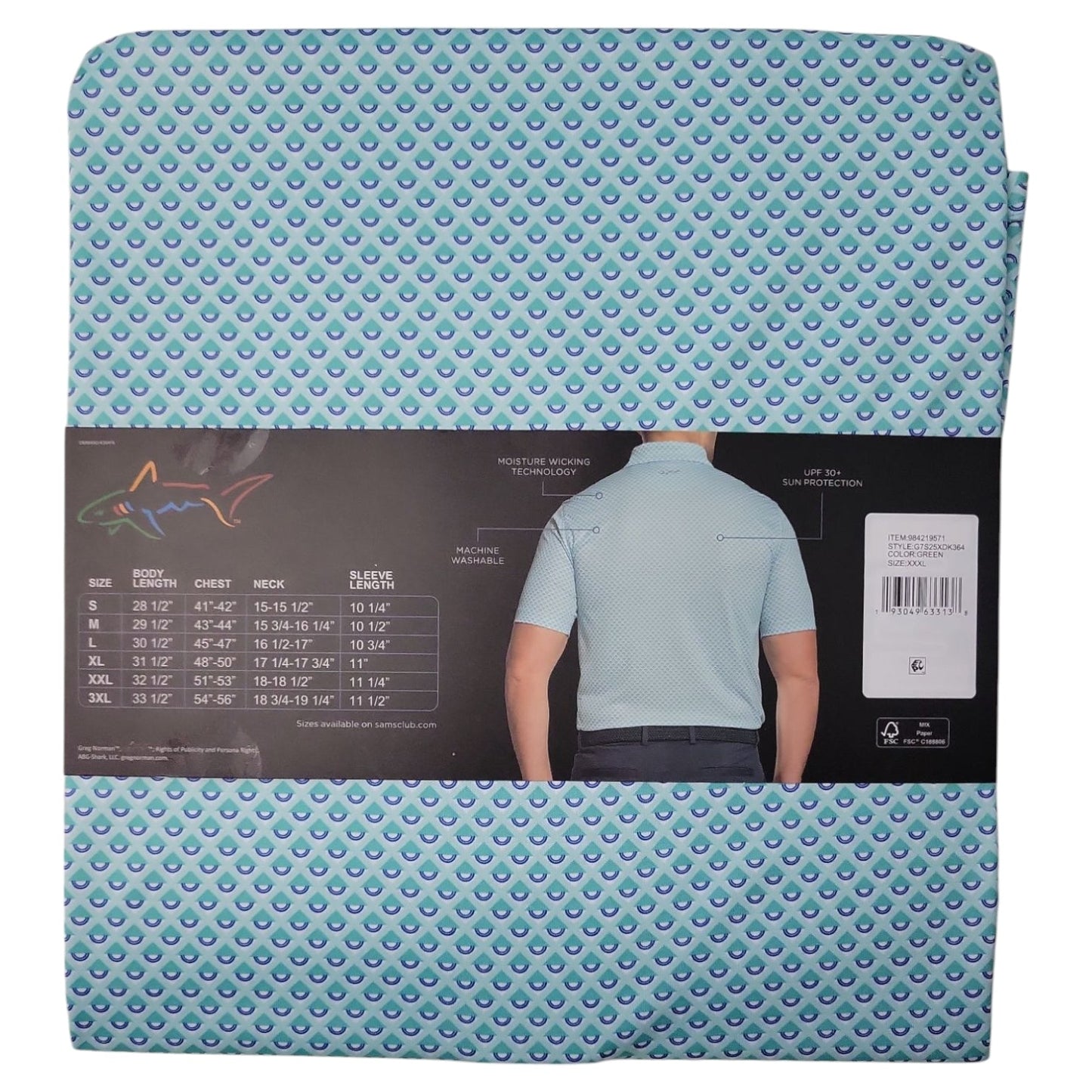 Greg Norman Men's Moisture Wicking Performance Luxe Golf Polo