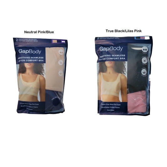 GapBody Women's 2-Pack Seamless Cotton Comfort Bra