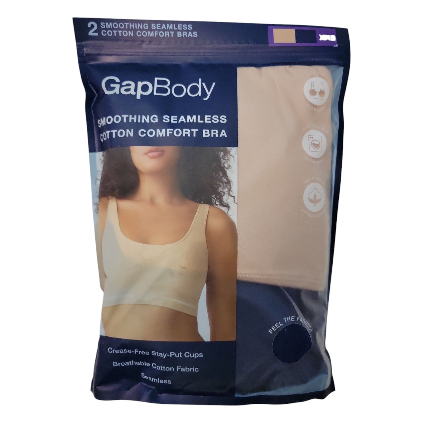 GapBody Women's 2-Pack Seamless Cotton Comfort Bra