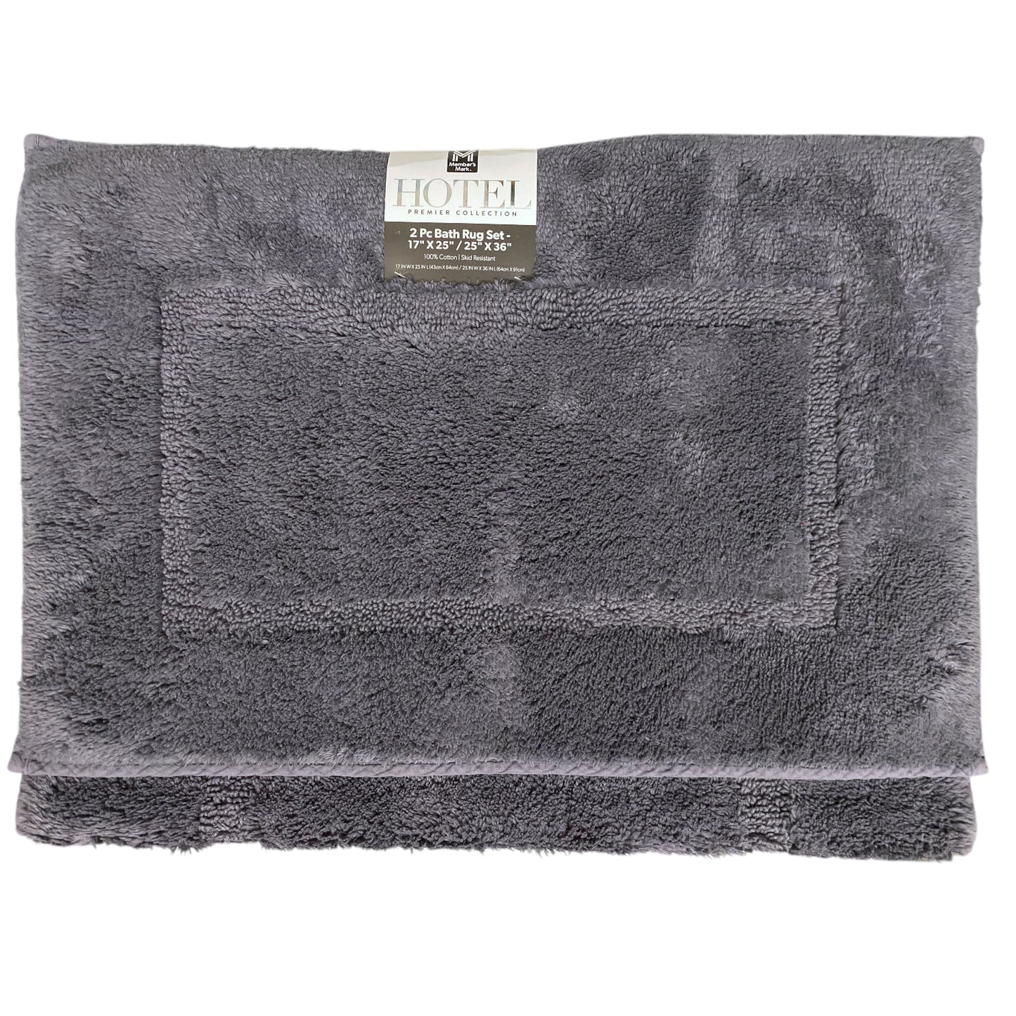 Member's Mark Hotel Premier 100% Cotton Bath Rug Set, 2pc