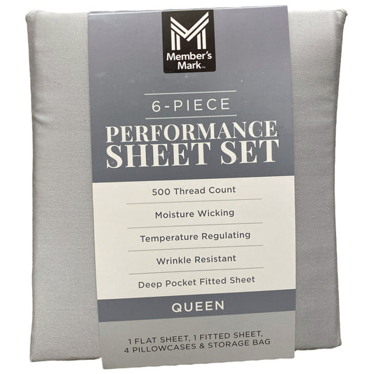 Member's Mark 500 Thread-Count Performance Sheet Set, 6 Piece, Queen