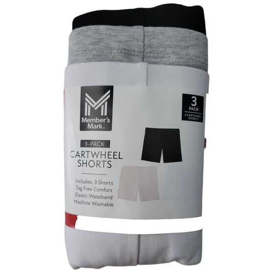 Member's Mark Girls 3-Pack Sit Snug Cartwheel Short